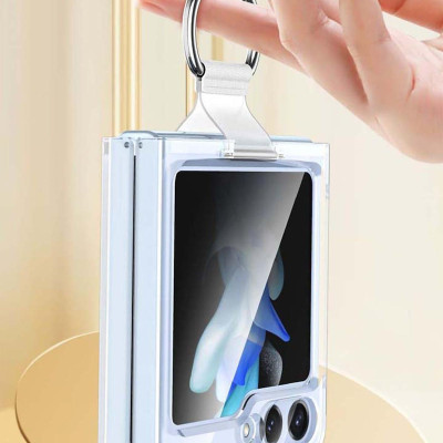 ốp lưng cho Z Flip 5 samsung trong suốt có vòng treo ( không ố vàng ) - hàng nhập khẩu chính hãng