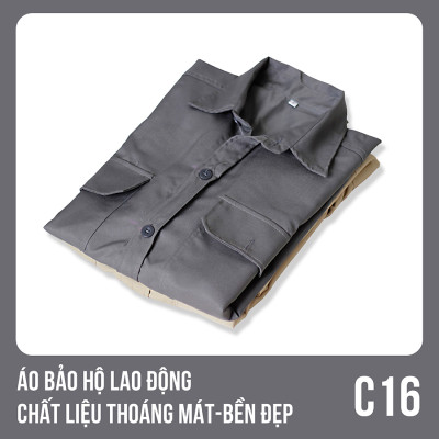 Áo bảo hộ lao động, chất liệu thoáng mát, bền đẹp - Mã C16