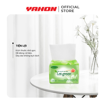 Combo Bao Khăn Giấy Vệ Sinh Đa Năng LET-GREEN 10*21cm, 130 Tờ/Bao