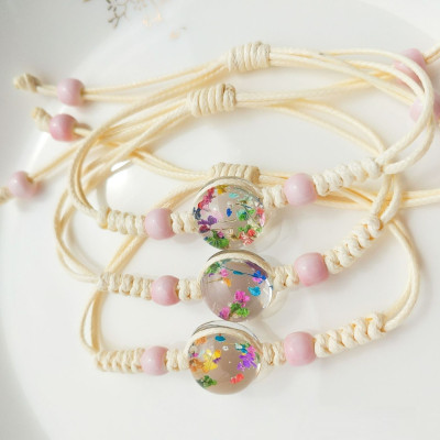 Vòng tay hoa khô nhiều màu