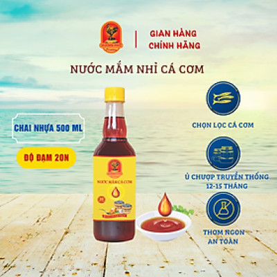 Nước mắm cá cơm Hương Phú 20 độ đạm 500ML - Hàng chính hãng