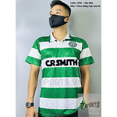 Áo Bóng Đá Retro Celtic 1990 - Sân Nhà bản cao cấp vải Cotton Polyester