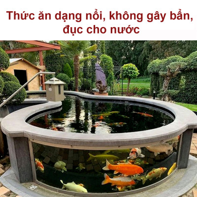 4 Gói Thức Ăn Cá Cảnh, cám Cá Koi hạt nhỡ 3mm (Cho cá size 8cm trở lên) - Nhanh lên size, lên màu, tăng cường sức đề kháng 500Gr 