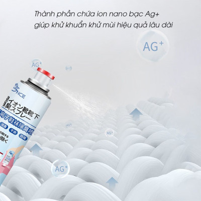 Lọ/Bình/Chai Xịt Khử Mùi Giày Công Nghệ NANO BẠC Mùi Dịu Nhẹ 260ml khử Mùi Hôi Dép Chân Tủ Giày Bình Sịt Khử mùi Giày