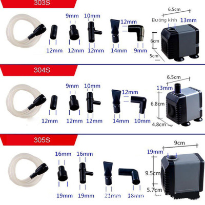 Máy bơm nước Atman AT 303S 6W 600L/Hr cho hồ cá cảnh mini siêu bền, Bảo hành uy tín