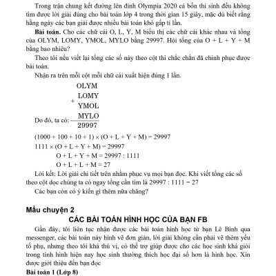 Chinh Phục Đỉnh Olympia Những Mẩu Chuyện Tìm Tòi Và Sáng Tạo Trong Toán Học