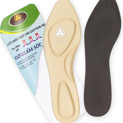 2 cặp Lót giày cao gót mũi nhọn 4D có gờ giảm sốc đệm êm nguyên bàn chân - buybox - BBPK65-2