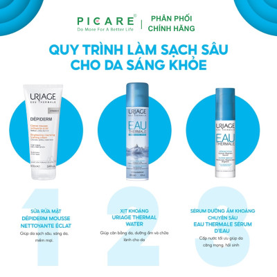 Sữa Rửa Mặt Tạo Bọt Dưỡng Sáng Da Uriage Depiderm White Mousse Nettoyante Eclaircissant (100ml)