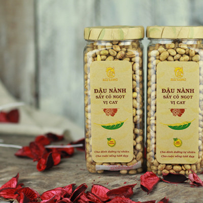 Combo 3 Hũ Đậu Nành Sấy Cỏ Ngọt Vị Cay Hải Long (230g / Hũ)